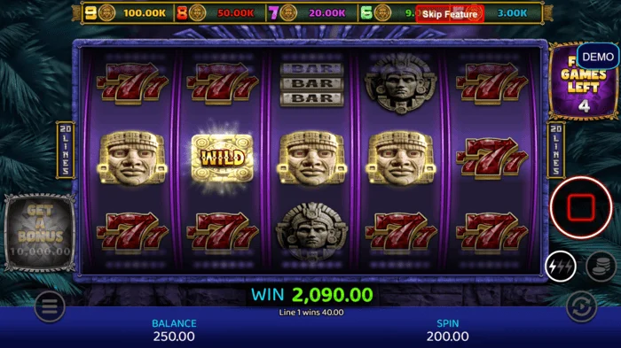 Mayan Madness – võidud boonusmängus